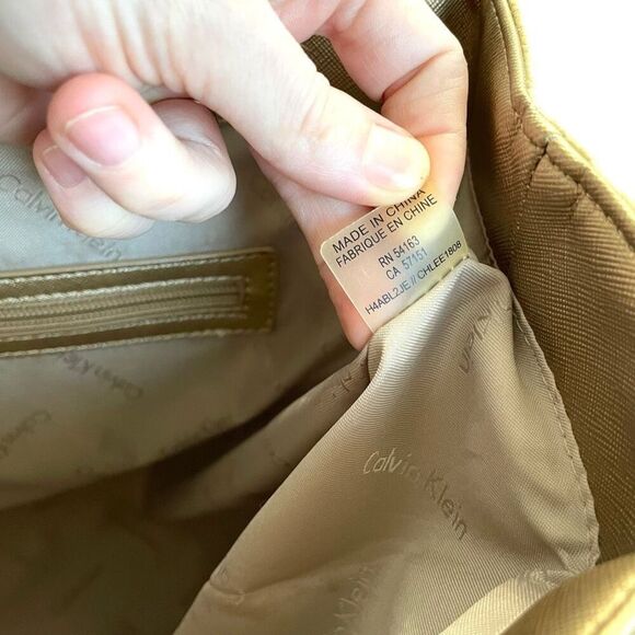 Calvin Klein raffia woven metallic tote‎ bag - Picture 13 of 16